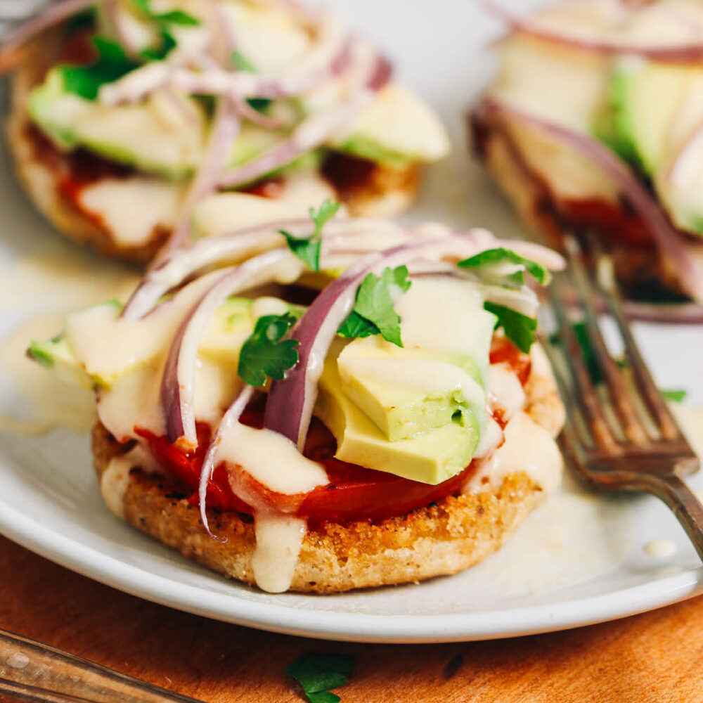 Plate with Vegan Eggs Benedict