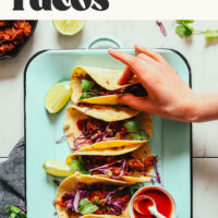Image of spicy jackfruit tacos