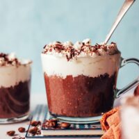 Mug of our mocha chia pudding recipe