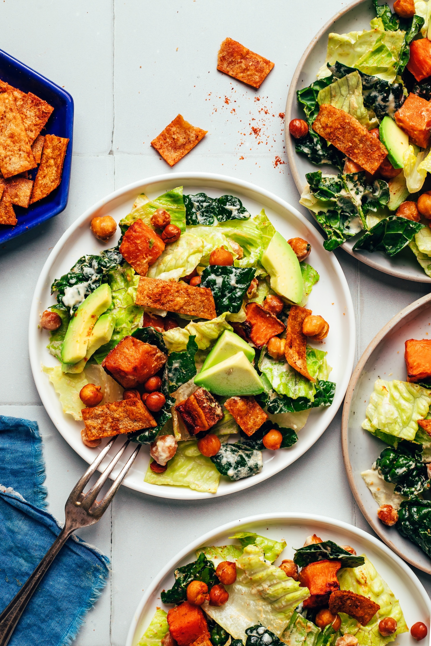 Small plates of our vegan taco salad